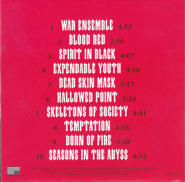 Slayer : Seasons In The Abyss (CD, Album, RE, RM)