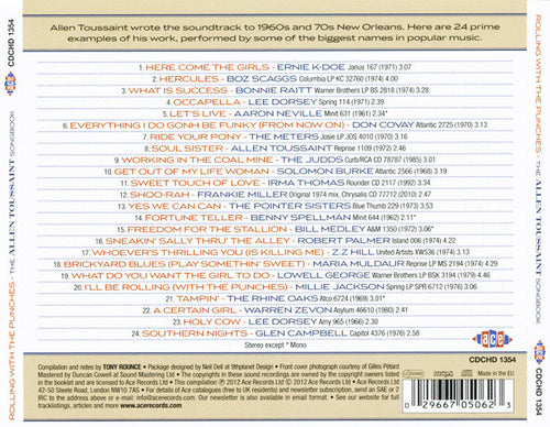 Allen Toussaint : Rolling With The Punches (The Allen Toussaint Songbook) (CD, Comp)