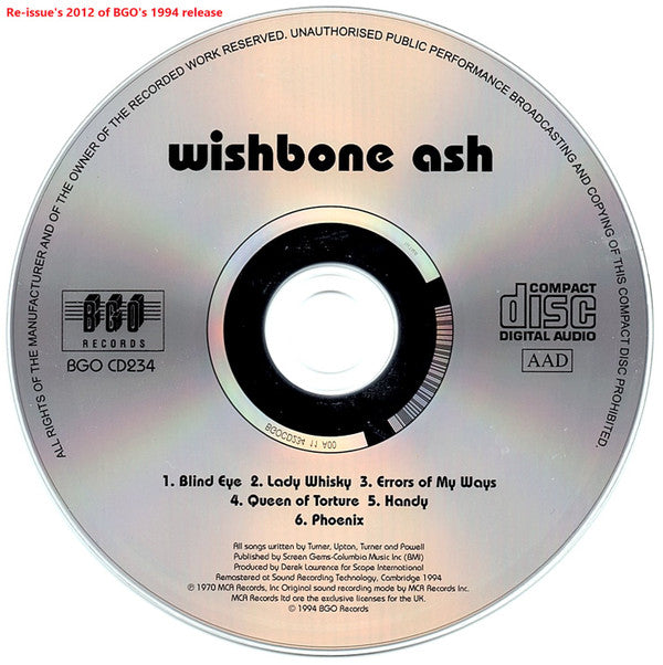 Wishbone Ash : Wishbone Ash (CD, Album, RE, RM)