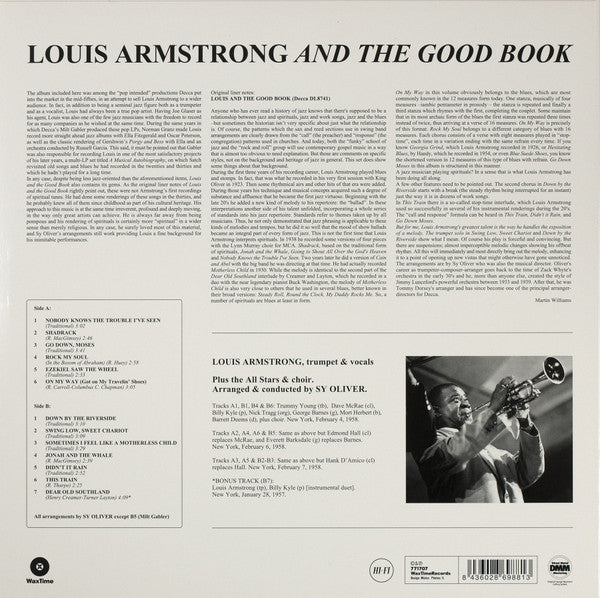 Louis Armstrong And His All-Stars With The Sy Oliver Choir : Louis And The Good Book (LP, RE, 180)