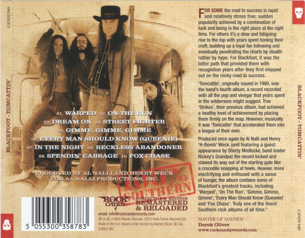 Blackfoot (3) : Tomcattin' (CD, Album, RE, RM)