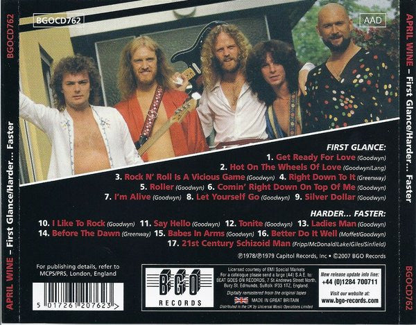April Wine : First Glance / Harder... Faster (CD, Comp, RE, RM, Sou)
