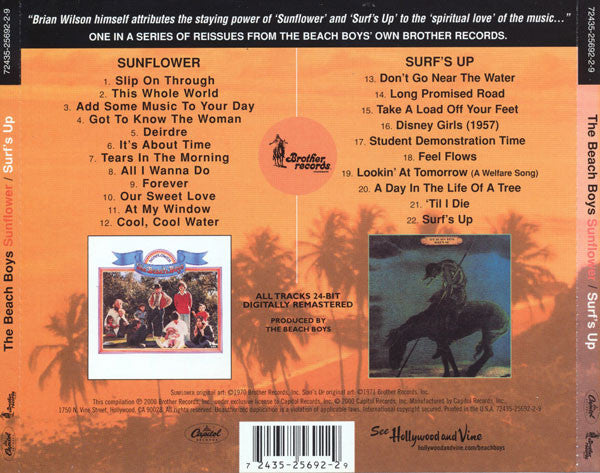 The Beach Boys : Sunflower / Surf's Up (CD, Comp, RE, RM)