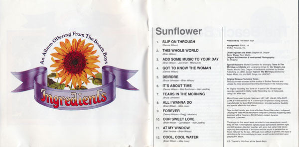 The Beach Boys : Sunflower / Surf's Up (CD, Comp, RE, RM)