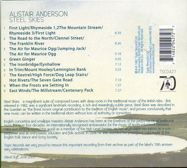 Alistair Anderson : Steel Skies (CD, Album, RE, RM, Tri)