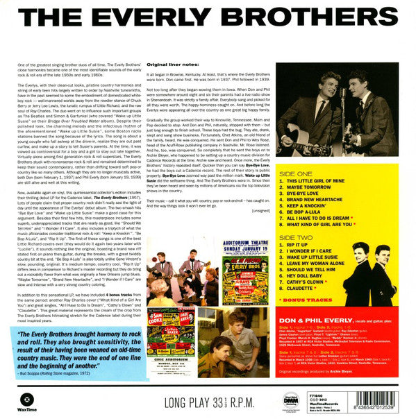 The Everly Brothers* : The Everly Brothers (LP, Album, RE, 180)