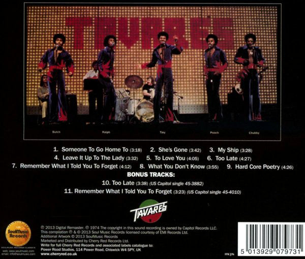 Tavares : Hard Core Poetry (CD, Album, RE, RM, Exp)