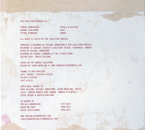 The Isolation Process : The Isolation Process (CD, Album)