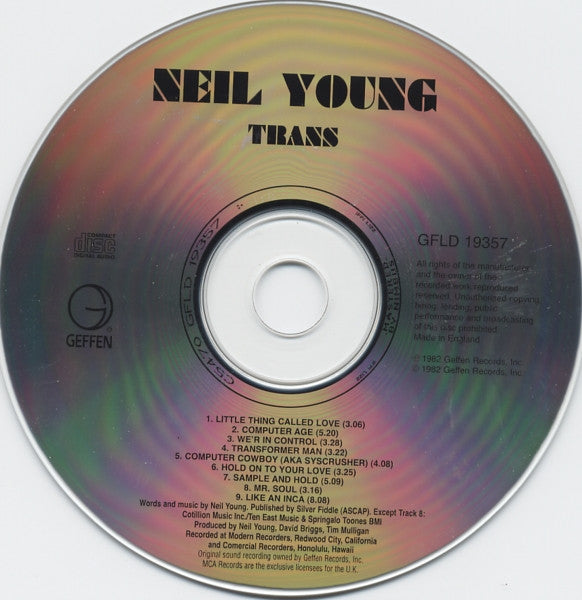 Neil Young : Trans (CD, Album, RE, RM)
