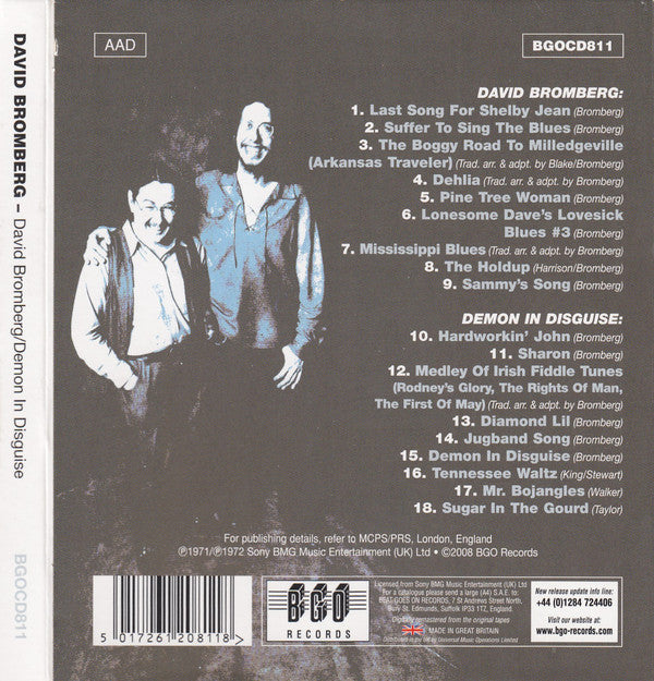 David Bromberg : David Bromberg/Demon In Disguise (CD, Comp)