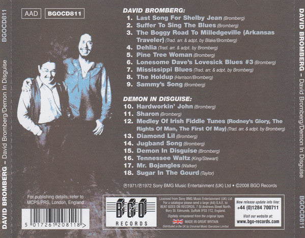 David Bromberg : David Bromberg/Demon In Disguise (CD, Comp)