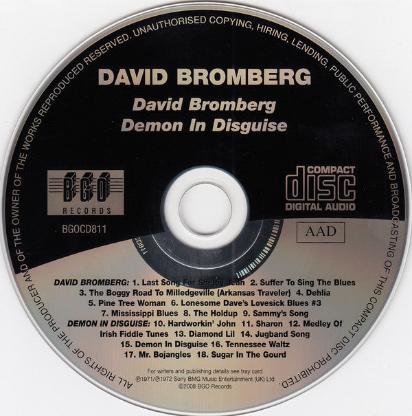 David Bromberg : David Bromberg/Demon In Disguise (CD, Comp)