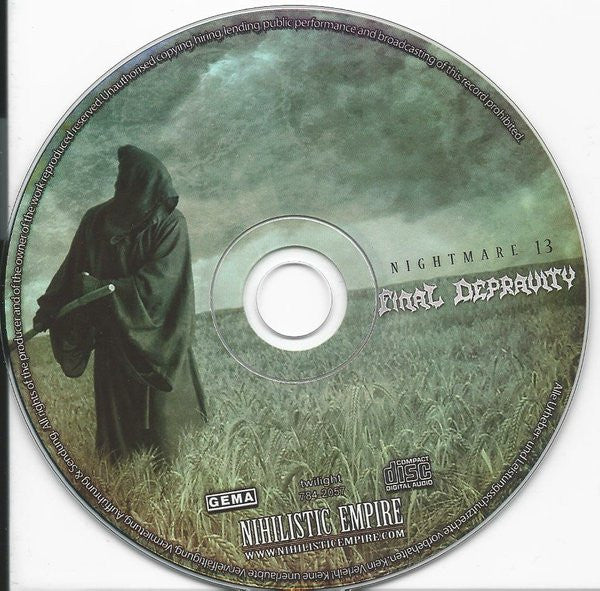 Final Depravity : Nightmare 13 (CD, Album)
