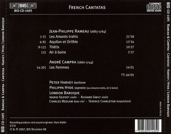 Jean-Philippe Rameau, André Campra, Peter Harvey, Philippa Hyde, London Baroque : French Cantatas By Rameau And Campra (CD, Album)