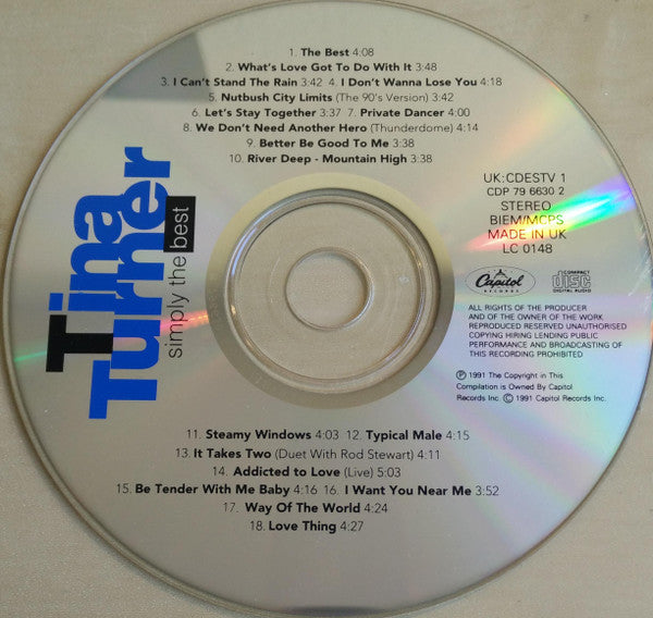 Tina Turner : Simply The Best (CD, Comp, EMI)