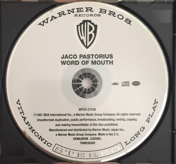 Jaco Pastorius : Word Of Mouth (CD, Album, RE, RM)