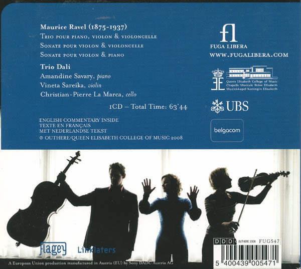 Maurice Ravel | Trio Dali : Sonate Pour Violon & Violoncelle - Sonate Pour Violon & Piano (CD, Album, Dig)
