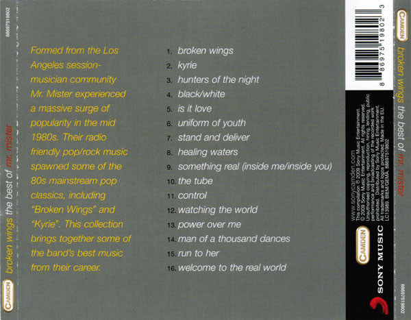 Mr. Mister : Broken Wings -The Best Of Mr Mister (CD, Comp, RE, Son)