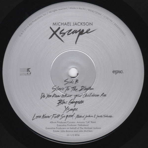 Michael Jackson : Xscape (LP, Album, Gat)