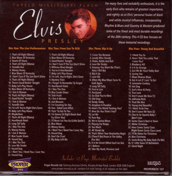 Elvis Presley : Tupelo Mississippi Flash (4xCD, Comp)