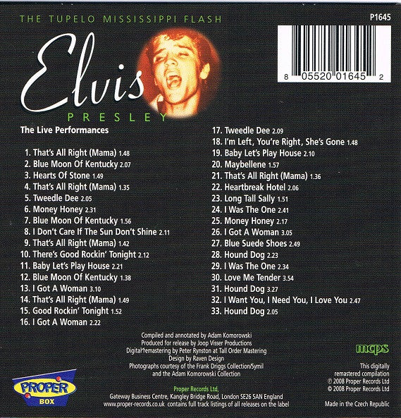 Elvis Presley : Tupelo Mississippi Flash (4xCD, Comp)