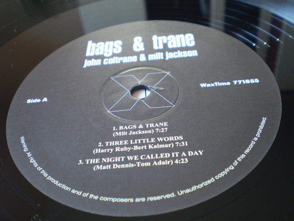 John Coltrane & Milt Jackson : Bags & Trane (LP, Album, Ltd, RE, RM, 180)