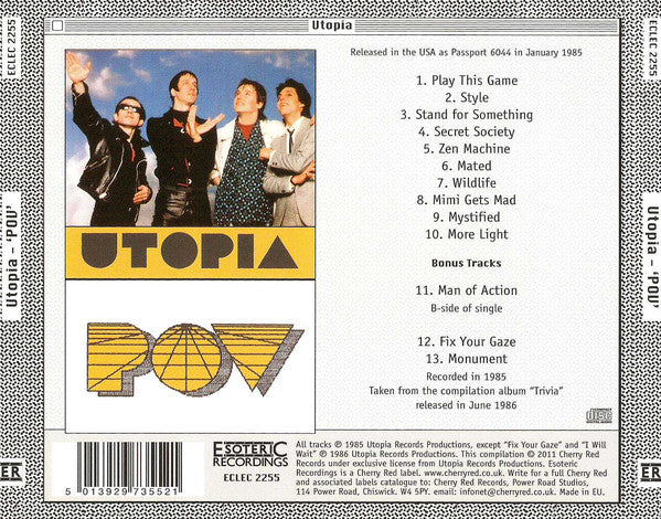 Utopia (5) : POV (CD, Album, RE, RM)