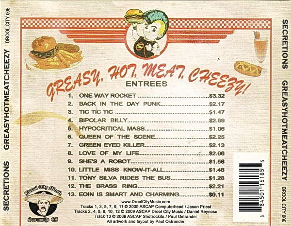 Secretions : Greasy Hot Meat Cheezy (CD, MiniAlbum)