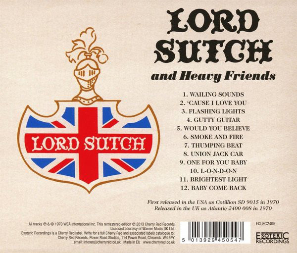 Lord Sutch And Heavy Friends : Lord Sutch And Heavy Friends (CD, Album, RE, RM)