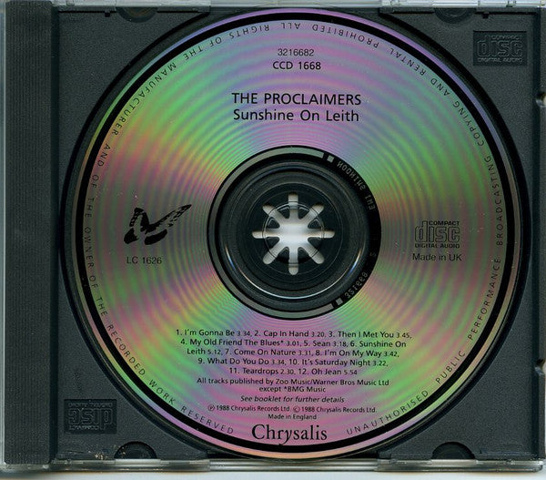 The Proclaimers : Sunshine On Leith (CD, Album, RE)