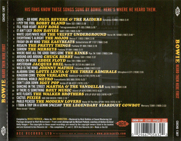 Various : Bowie Heard Them Here First (CD, Comp, Mono)