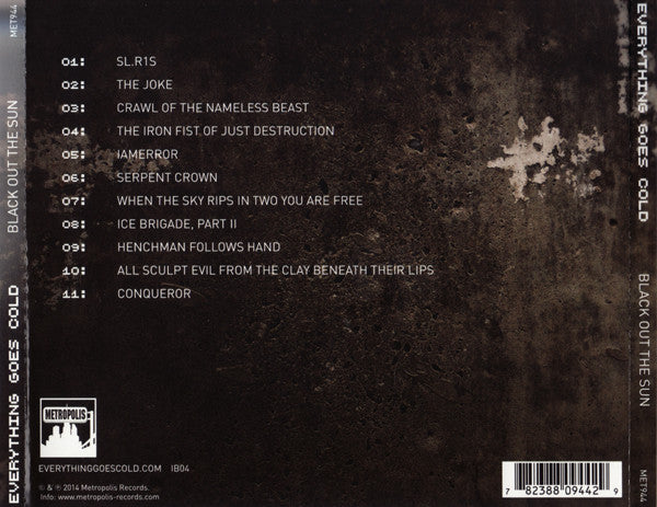 Everything Goes Cold : Blackout The Sun (CD, Album)