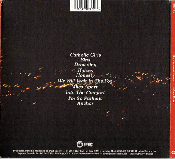 The Dangerous Summer : Golden Record (CD, Album)