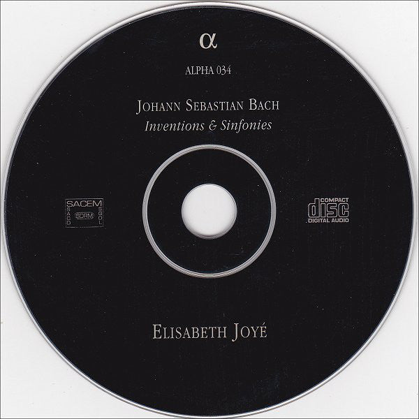 Johann Sebastian Bach - Elisabeth Joyé : Inventions & Sinfonies (CD, Album)