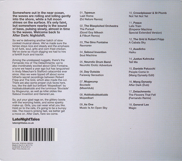 Bill Brewster : After Dark (Nightshift) (CD, Ltd, Mixed)