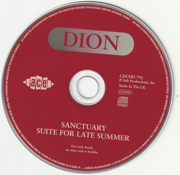Dion (3) : Sanctuary / Suite For Late Summer (CD, Comp)