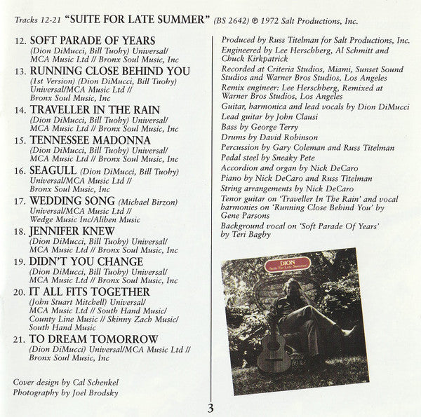 Dion (3) : Sanctuary / Suite For Late Summer (CD, Comp)