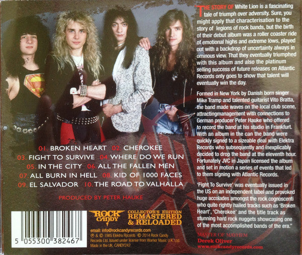 White Lion : Fight To Survive (CD, Album, RE, RM)