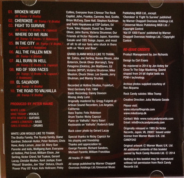 White Lion : Fight To Survive (CD, Album, RE, RM)