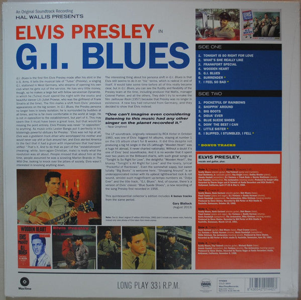 Elvis Presley : G. I. Blues (LP, Album, RE, 180)