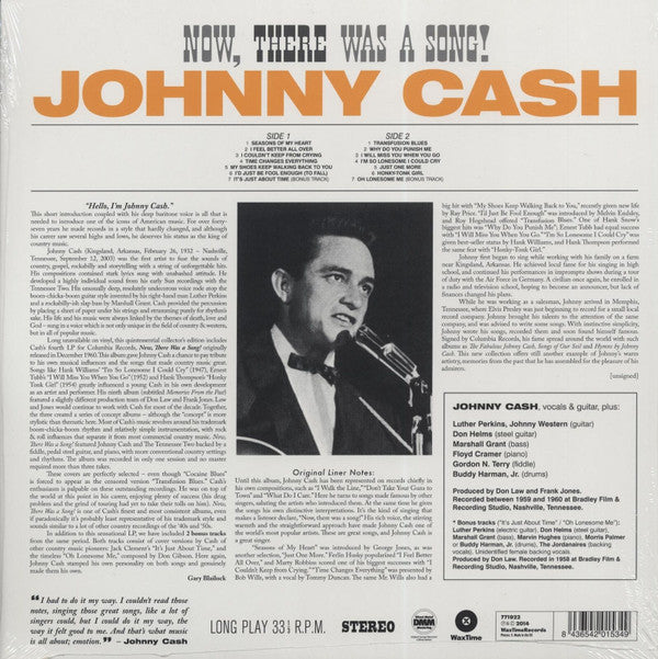 Johnny Cash : Now, There Was A Song! (LP, Album, Ltd, RE)