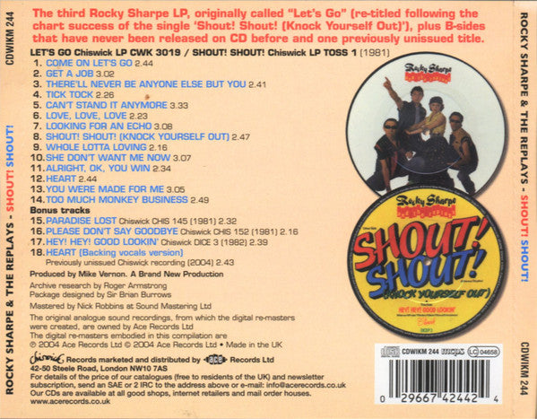 Rocky Sharpe & The Replays : Shout! Shout! (CD, Album)