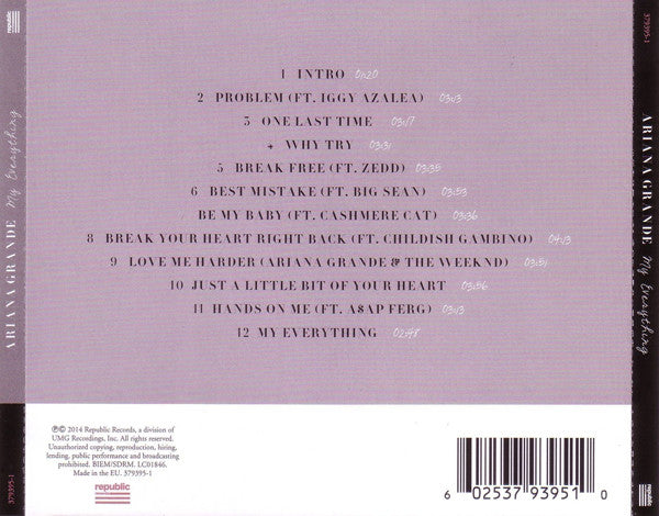 Ariana Grande : My Everything (CD, Album)