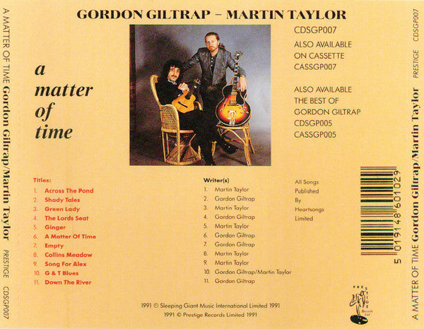 Gordon Giltrap & Martin Taylor : A Matter Of Time (CD, Album)