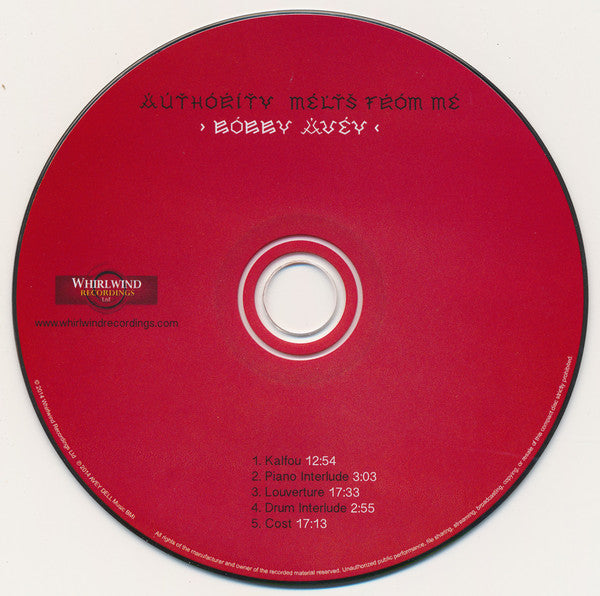 Bobby Avey : Authority Melts From Me (CD, Album)