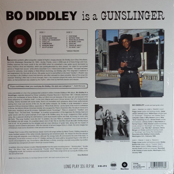 Bo Diddley : Bo Diddley Is A Gunslinger (LP, Album, Ltd, RE, 180)