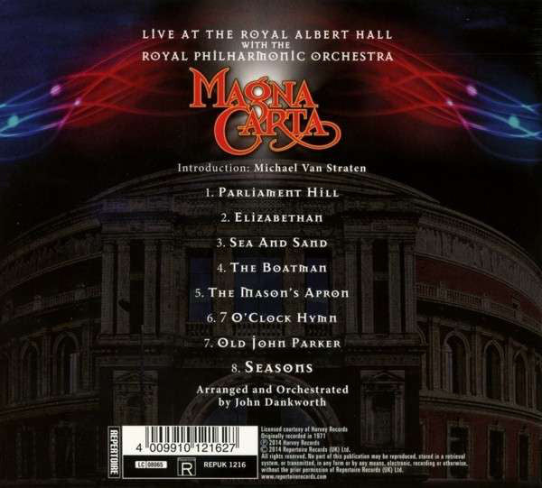 Magna Carta With Royal Philharmonic Orchestra : Live At The Royal Albert Hall  (CD, Album, RE, Dig)