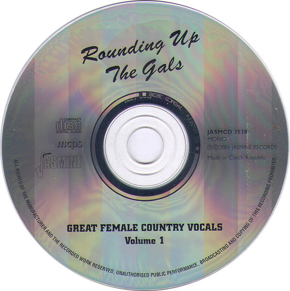 Various : Rounding Up The Gals (Great Female Country Vocals Volume One) (CD, Comp, Mono)