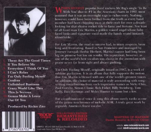Eric Martin (2) : I'm Only Fooling Myself (CD, Album, RE, RM)