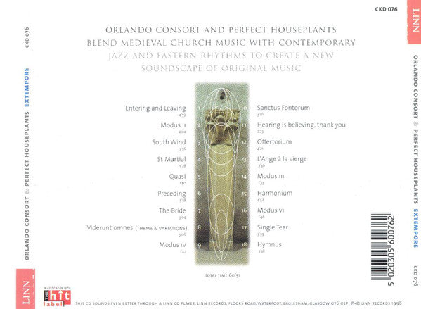 Orlando Consort, Perfect Houseplants : Extempore (CD, Album)